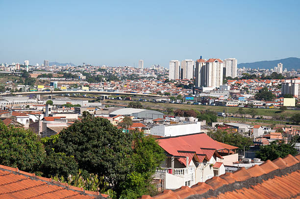 City of Guarulhos, Sao Paulo, Brazil Detail of Guarulhos border city, with the area north of Sao Paulo guarulhos photos stock pictures, royalty-free photos & images