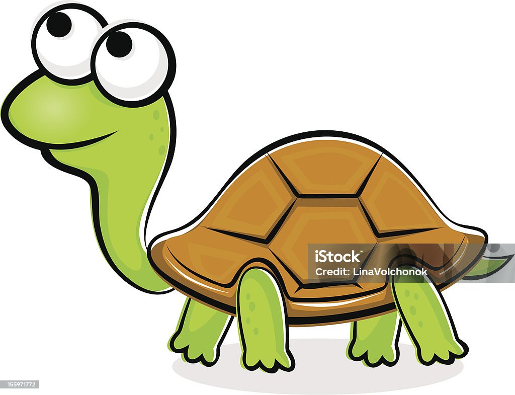 Turtle cartoon Illustration of funny vector turtle Animal stock vector