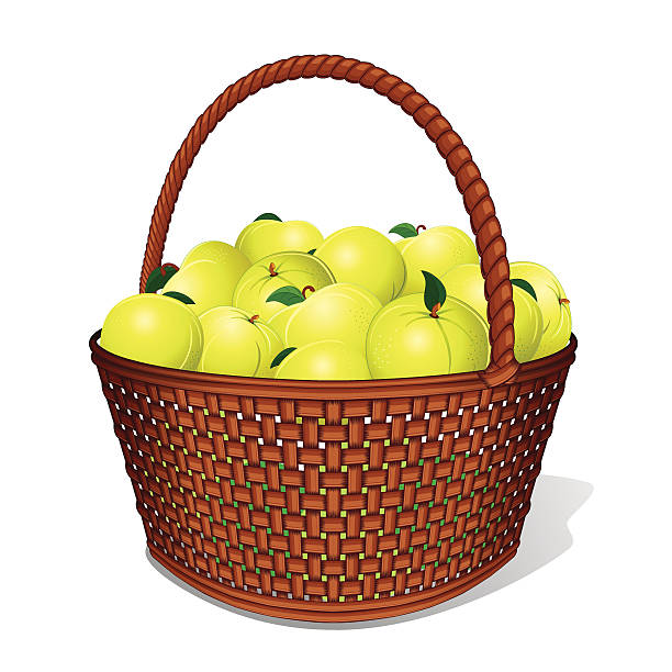 Granny Smith Apples Basket Illustrations, Royalty-Free Vector Graphics ...