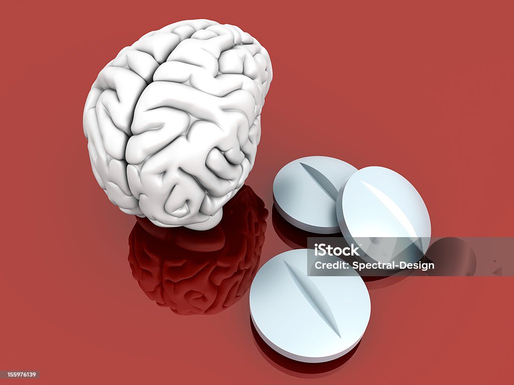뇌 환약 - 로열티 프리 LSD 스톡 사진