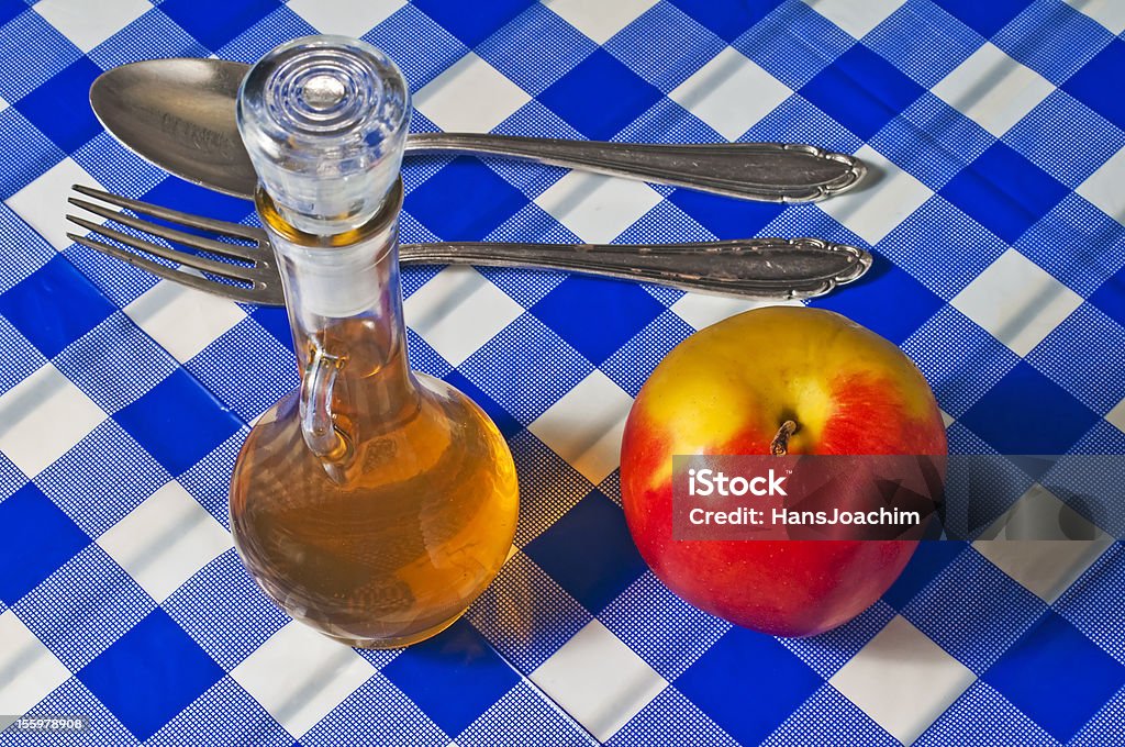 cider vinegar cider vinegar with an apple Apple - Fruit Stock Photo