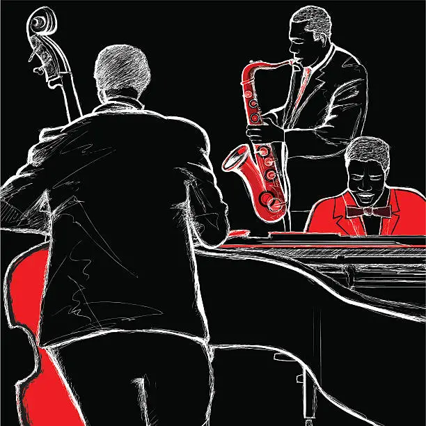 Vector illustration of jazz band