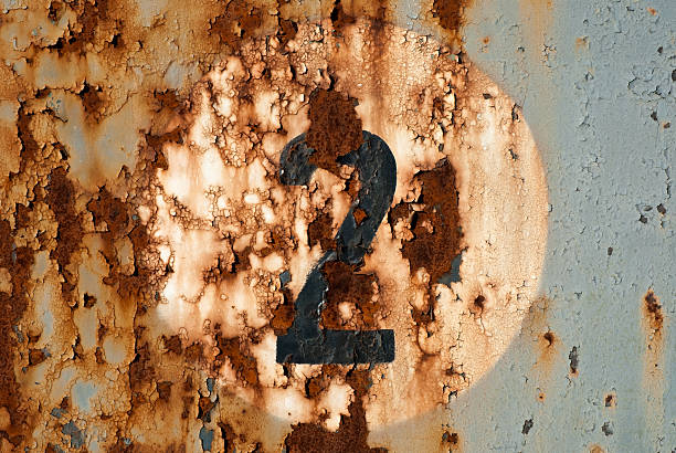 istock number two on the old cracked background 155980052