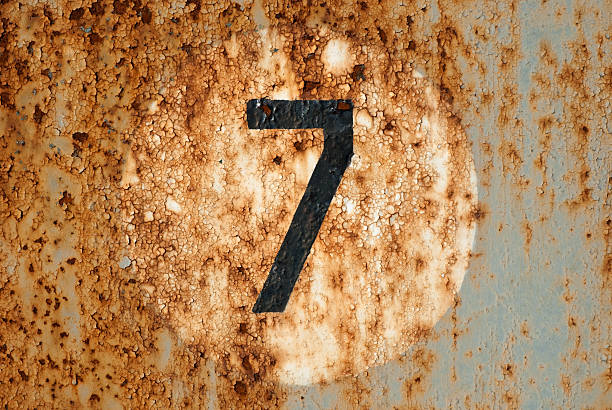 istock number seven on the old cracked background 155980060