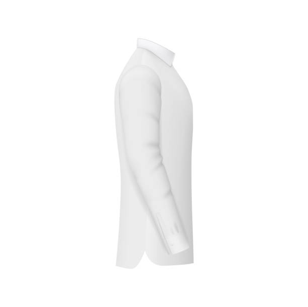 istock White men shirt mockup 3d vector male formal dress 1559800917