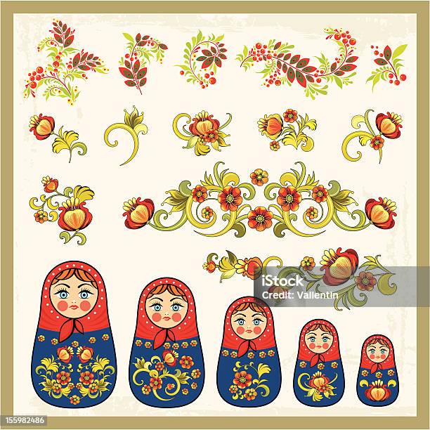 Vector Ornaments In Russian Style Stock Illustration - Download Image Now - Adult, Art, Art And Craft