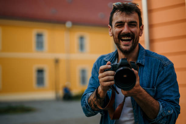 istock Male handsome tourist 1559830865