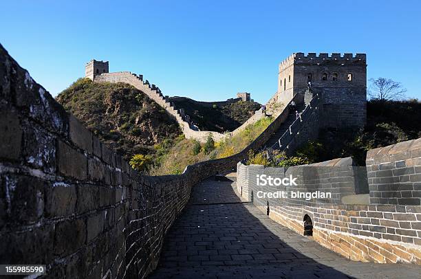 Jinshanling Grande Muraglia Pechino Cina - Fotografie stock e altre immagini di Ambientazione esterna - Ambientazione esterna, Antica civiltà, Armi