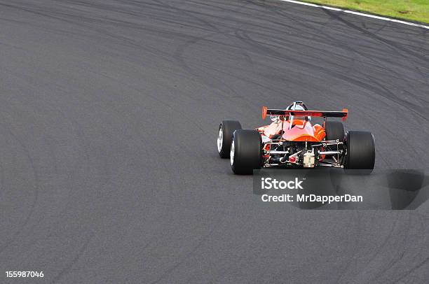 Race Car On A Track Stock Photo - Download Image Now - Silverstone, Sports Track, Sports Race