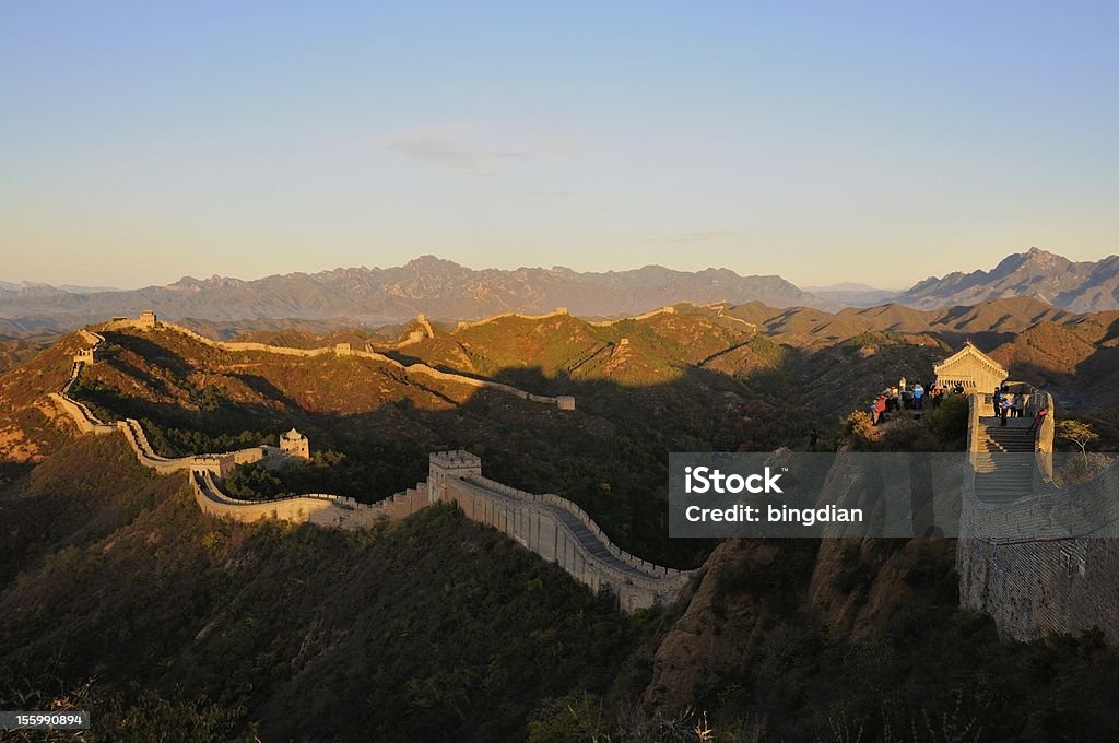 Восход солнца от Jinshanling Great Wall - Стоковые фото Jinshangling роялти-фри