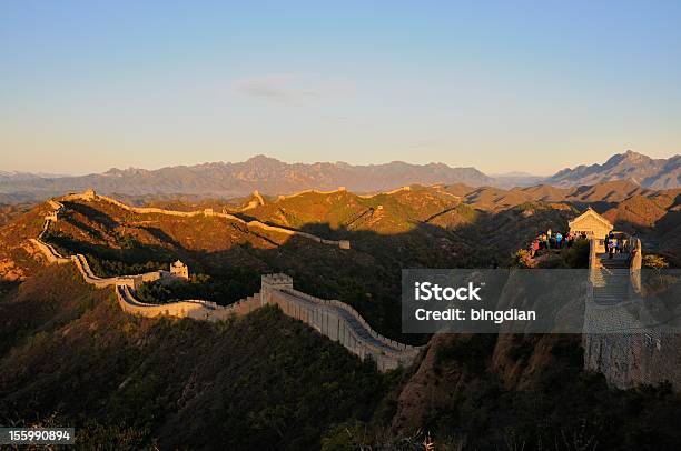 Восход Солнца От Jinshanling Great Wall — стоковые фотографии и другие картинки Jinshangling - Jinshangling, Аборигенная культура, Азиатская культура
