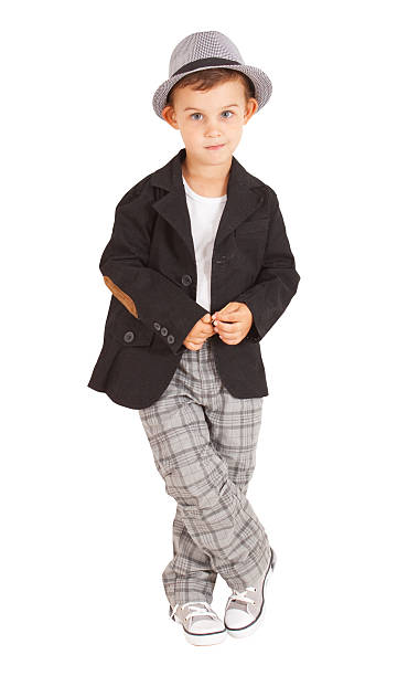 istock Cool stylish little boy in a hat. 155991893