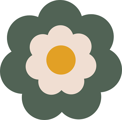 istock Groovy flower icon. Retro 70s vector isolated elements. 1559921588