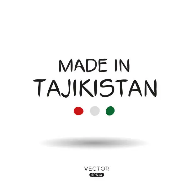 Vector illustration of Made in Tajikistan