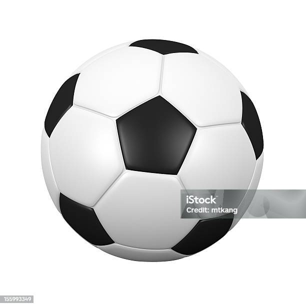 Bola De Futebol Isolada - Fotografias de stock e mais imagens de Bola - Bola, Baliza - Equipamento desportivo, Bola de Futebol