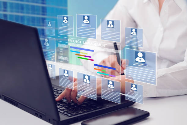 istock Project management timeline, schedule, tag cloud concept. Business, Technology, Internet and network concept background. 1559949968