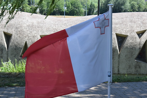 waving Flag of Malta