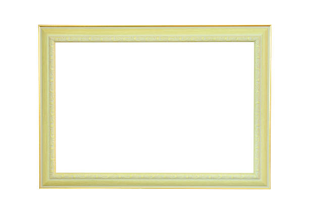 istock Vintage gold picture frame isolated 155999004