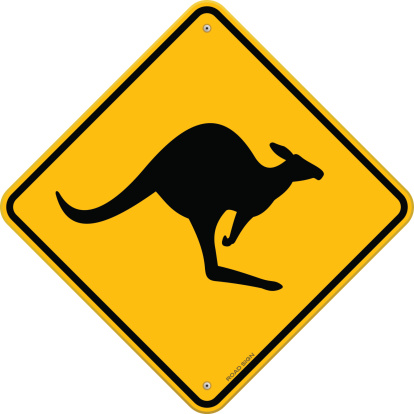 Classic Australian Yellow Sign with Kangaroo danger information made till the last tiny detail. Fully scalable and easy to edit. EPS version 10 with transparency and AI CS5 included in download.