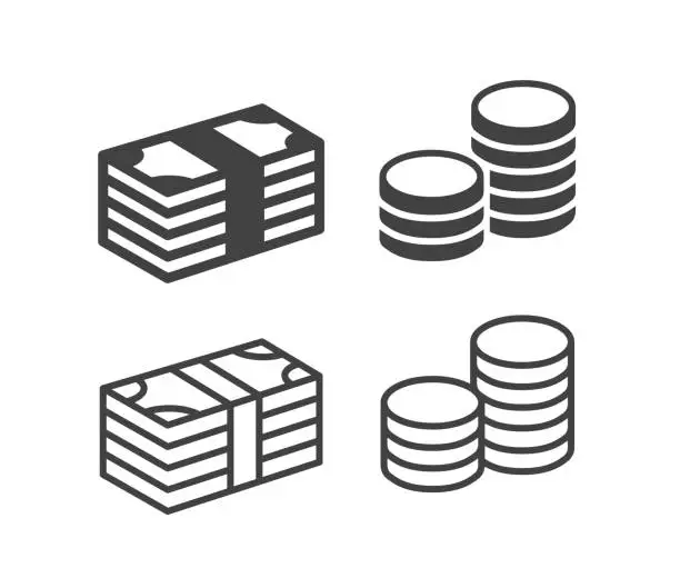 Vector illustration of Money - Illustration Icons