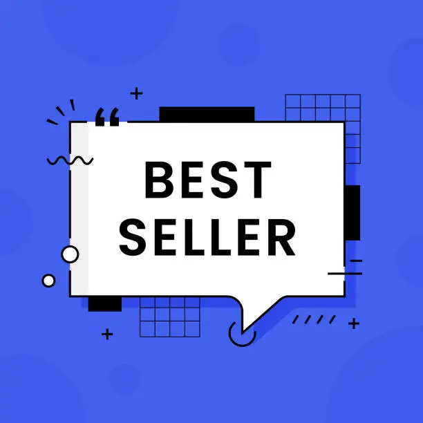 Vector illustration of Best Seller Speech Bubble Banner, Label, Sticker Template