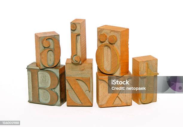 Old Wooden Letters Stock Photo - Download Image Now - Alphabet, Brown, Capital Letter