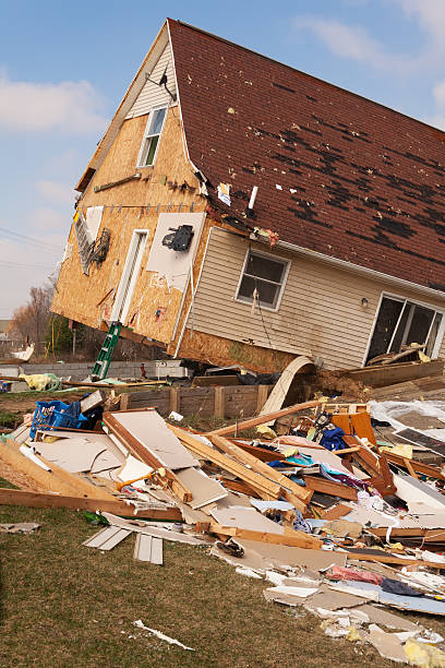 istock Home Damaged from an F2 Tornado in Lapeer, MI. 156007974