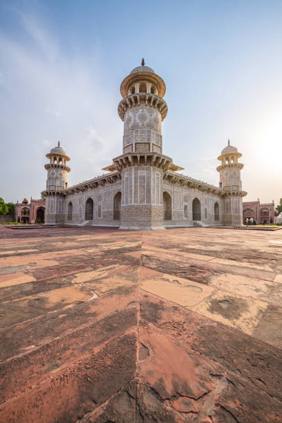 detalles de itmad-ud-daula - marble geometric shape spirituality travel destinations fotografías e imágenes de stock