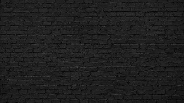 istock Abstract Black brick wall texture for pattern background. wide panorama picture. Black wall texture rough background dark concrete old grunge background black, texture background template page web banner 1560126583