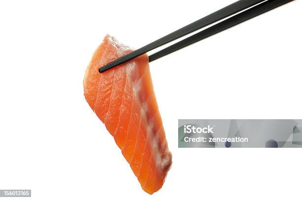 Lachs Und Chopstick Stockfoto und mehr Bilder von Fisch - Fisch, Fische und Meeresfrüchte, Fotografie