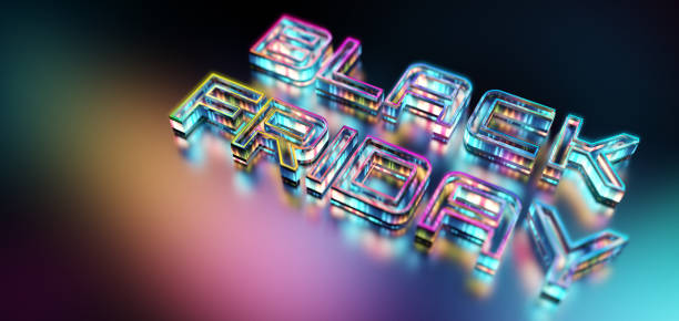 istock Black Friday seasonal sale background. Modern WEB3 colours. CGI 3D render 1560143971
