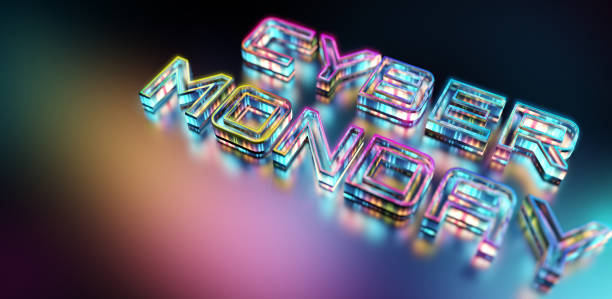 istock Cyber Monday sale background. Modern WEB3 colours. CGI 3D render 1560147201