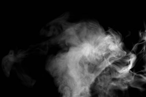 istock Abstract steam vapor isolated on white background. 1560189560