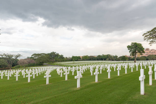 The American Battle Monuments Commission. Manila American Cemetery and Memorial. Landscape. Philippines Manila, Philippines - February 3, 2018: The American Battle Monuments Commission. Manila American Cemetery and Memorial. Landscape. Philippines taguig stock pictures, royalty-free photos & images