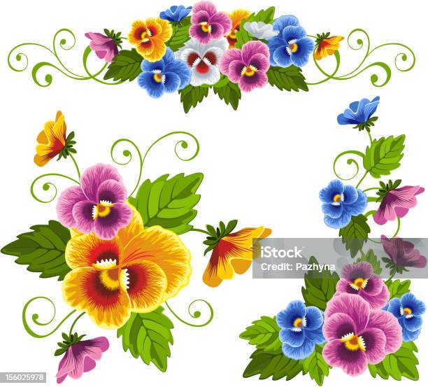 Pansy Stock Illustration - Download Image Now - Backgrounds, Beauty In Nature, Blossom