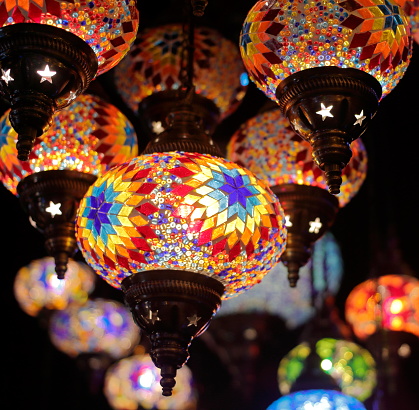 Colourful turkish lamps