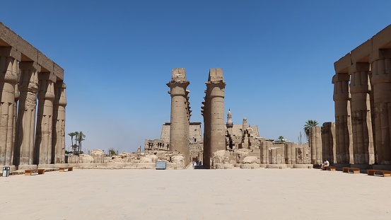 Luxor, Egypt january 5 2008 - Obelisk in the temple of Karnak