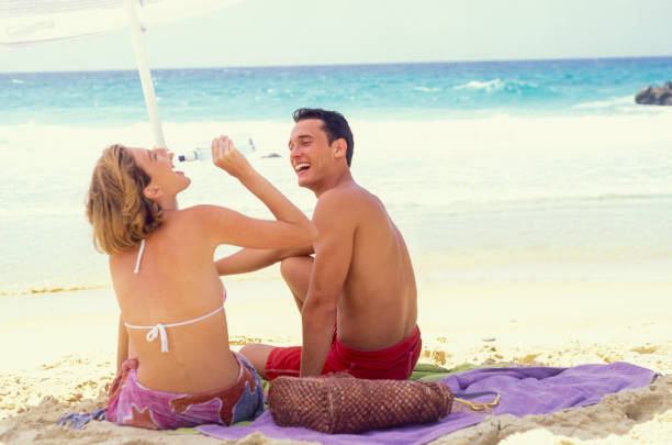 Couple enjoying the beach, Choroní, Venezuela