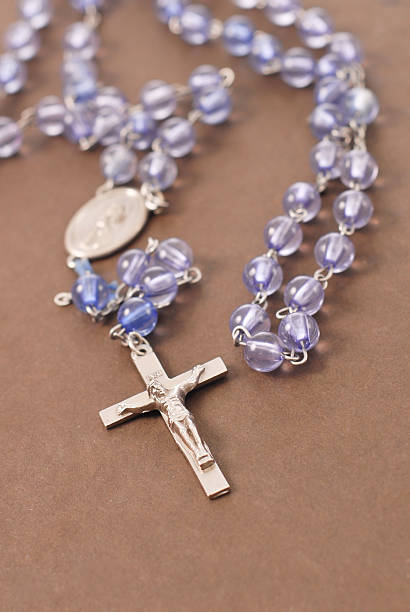 istock Rosary on Bible Cover 156035486
