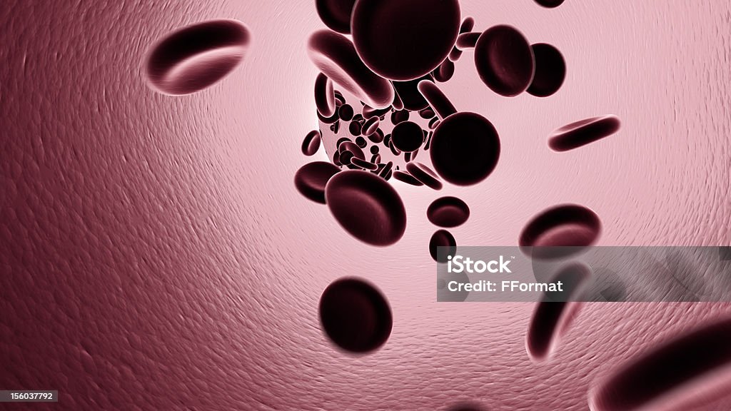 Cellule del sangue che scorre - Foto stock royalty-free di Arteria umana