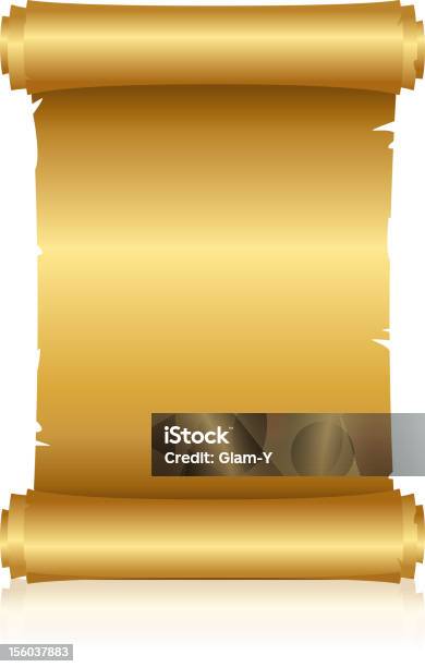 Gold Свиток — стоковая векторная графика и другие изображения на тему Без людей - Без людей, Векторная графика, Закрученный