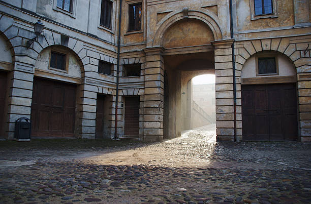 istock townhouse with gateway in Mantua 156038627