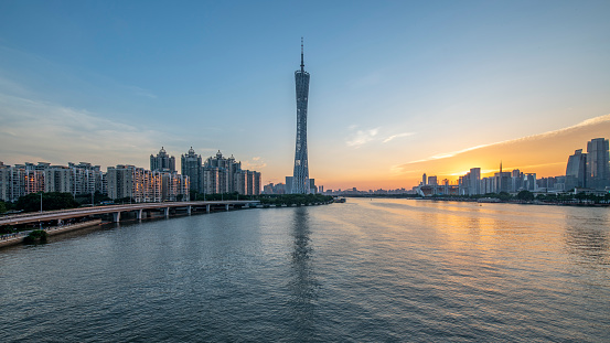 Guangzhou Tower, a landmark building in Guangzhou, China