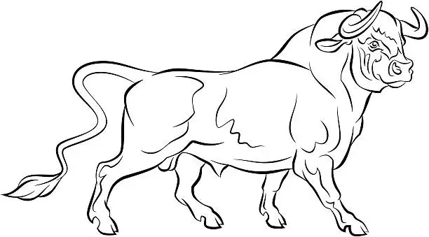 Vector illustration of Strong bull