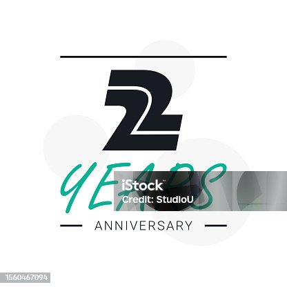 istock Two Years Anniversary Logo Template. 2 Years celebration badge, label design. 1560467094