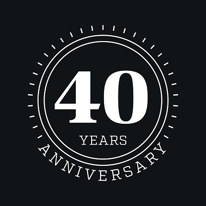 Forty Years Anniversary Celebration Badge Template