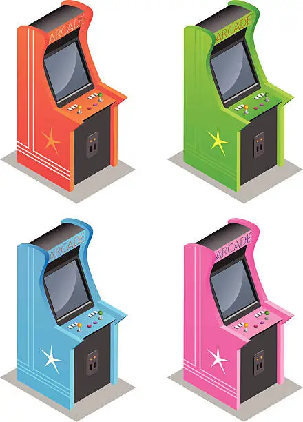 Vector illustration of Arcade machines