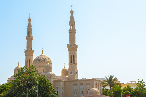 Berbera, Sahil Region, Somaliland, Somalia: frontage and minaret of the Turkish mosque - Shabab / Burao Sheekh district.