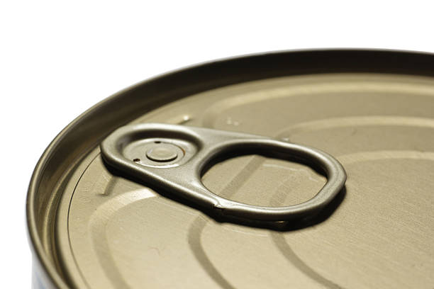 istock Tin food can close-up with focus staple 156053560