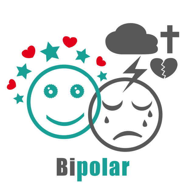 illustrations, cliparts, dessins animés et icônes de trouble bipolaire. illustration vectorielle ii. - mental health professional mental illness change changing form